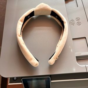 Lele Sadoughi Velvet Latte Slim Knotted Headband